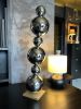 Cactus Long Sculpture Steel and wood | Sculptures by IRENA TONE. Item made of oak wood & steel compatible with minimalism and art deco style