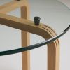 CURVEiture Round Side Table | Tables by Carol Jackson Furniture. Item composed of wood and glass in minimalism or contemporary style