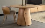Fold Table, Oak Veneer, Solid Brass Accessory | Dining Table in Tables by LAGU. Item made of oak wood & brass compatible with mediterranean and modern style