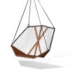 Studio Stirling Angular Sling Hanging Swing Seat | Swing Chair in Chairs by Studio Stirling | MESH Club in Johannesburg. Item composed of steel & leather