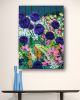 Garden with allium | Oil And Acrylic Painting in Paintings by Marinela Puscasu. Item made of canvas compatible with boho and contemporary style