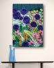 GARDEN WITH ALLIUM - floral painting | Oil And Acrylic Painting in Paintings by Marinela Puscasu. Item composed of canvas in boho or contemporary style