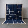 Wool Area Rug Handmade Moroccan Rug, Blue Modern Geometric R | Rugs by Berber Luxe. Item composed of wool compatible with boho and art deco style