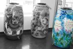 Embellished Rain Barrels | Planter in Vases & Vessels by Judith Joseph | Chicago Botanic Garden in Glencoe. Item composed of ceramic