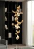 Dune 6 Vertical Cluster in Metallic Tones Pendant Light | Chandeliers by MOSS Objects. Item made of metal compatible with contemporary and japandi style