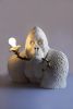 "Just  A Drag" (Gorilla with lamp) | Sculptures by MARCANTONIO. Item composed of brass and synthetic