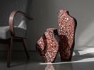 Red Stone Set Vase - Fragment Series in Bio Concrete | Vases & Vessels by Donatas Žukauskas. Item made of cement with paper works with boho & minimalism style