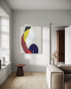 The Lift | Oil And Acrylic Painting in Paintings by Chi Fun Wong. Item made of wood works with minimalism & mid century modern style