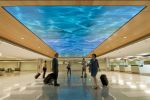 'Migration' Illuminated Ceiling Public Artwork | Glasswork in Wall Treatments by Marcia Stuermer. Item made of glass & synthetic
