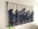 TIDES Hand Dyed Custom Wall Hanging, Textile Wall Tapestry | Macrame Wall Hanging in Wall Hangings by Wallflowers Hanging Art. Item made of oak wood with wool works with boho & eclectic & maximalism style