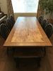 Elm & Cherry Dining Table | Tables by Beneath the Bark. Item composed of wood and steel
