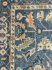 Vintage-Inspired Blue Floral Handcrafted Rug | Area Rug in Rugs by Sitara Rugs. Item composed of wool in contemporary or art deco style