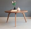 Solid Wood Round Coffee Table , Minimalist Coffee Table | Tables by OzzWoodArt. Item composed of oak wood in minimalism or mid century modern style