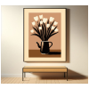 White Tulips and Coffee Pot Art Print | Prints in Paintings by Paul Manwaring Fine Art Prints. Item composed of paper in contemporary or country & farmhouse style