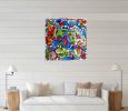 Emerald Twirl | Oil And Acrylic Painting in Paintings by Nathalie D Gribinski. Item made of canvas compatible with mid century modern and contemporary style