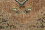 Vintage Turkish Rug in Pink, Gray and Cream Floral Medallion | Area Rug in Rugs by Rug and Kilim