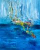 Reflections and Inspiration Contemporary Abstract | Oil And Acrylic Painting in Paintings by Strokes by Red - Red (Linda Harrison). Item composed of canvas