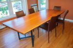 Custom refined-edge Cherry dining table. | Tables by Gill CC Woodworks. Item composed of wood and metal