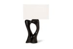 Amorph Vesta Table Lamp, Black Glossy Lacquer w/ Ivory Silk | Lamps by Amorph. Item composed of steel