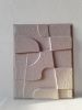 3D Textured Art: Abstract Wall Sculpture, Geometric Relief | Sculptures by Vaiva Art Atelier. Item composed of wood and marble in minimalism or contemporary style