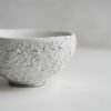 Medium Treasure Bowl in Textured White Concrete with Steel F | Decorative Bowl in Decorative Objects by Carolyn Powers Designs. Item made of concrete works with minimalism & contemporary style