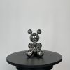 Small Stainless Steel Bear 'Lunes' | Sculptures by IRENA TONE. Item composed of steel compatible with minimalism and art deco style