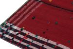 Vintage Persian Kilim in Red, White & Black, Panel Style | Area Rug in Rugs by Rug and Kilim
