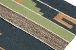 Rug & Kilim’s Tribal style Kilim in Blue, Gold, Green | Area Rug in Rugs by Rug and Kilim. Item composed of wool