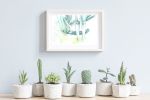 Cactus Garden | Oil And Acrylic Painting in Paintings by Hannah Chloe. Item made of paper with synthetic