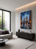 Hand-Painted London Tower Bridge Oil Painting Linen Art | Oil And Acrylic Painting in Paintings by Dynasty Artisan. Item made of linen works with contemporary & eclectic & maximalism style