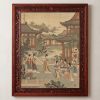 Hand-Painted Han Palace Court Ladies: Premium Silk Wall Art | Oil And Acrylic Painting in Paintings by Dynasty Artisan. Item composed of wood and fabric in contemporary or eclectic & maximalism style