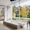 Murano Gemstones in Cascading Design Ideal for Over the Tub | Pendants by Galilee Lighting. Item composed of metal & glass compatible with contemporary and modern style
