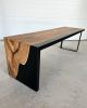 Elm Epoxy Waterfall Bench | Benches & Ottomans by TRH Furniture. Item made of wood