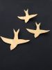 We Fly Together - Set Of 3 Gold | Wall Sculpture in Wall Hangings by Elizabeth Prince Ceramics. Item made of stoneware works with minimalism & japandi style