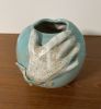 Pot With Hand Sculpture | Decorative Bowl in Decorative Objects by Sheila Blunt. Item composed of ceramic in contemporary style
