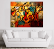 Abstract Jazz Canvas Art Print by Leon Zernitsky | Prints in Paintings by Leon Zernitsky Art. Item composed of wood and canvas in contemporary style