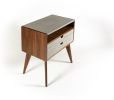 AbyGray | Nightstand in Storage by Curly Woods. Item composed of oak wood and concrete in mid century modern style