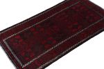 Rug & Kilim's Baluch Tribal Rug in Red & Navy Blue Geometric | Area Rug in Rugs by Rug and Kilim