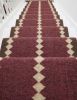 Handwoven Woolen Maroon Runner Rug | Rugs by Evergreen Carpets. Item composed of wool in boho or minimalism style