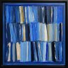 Reading in major blue / Lecture en bleu majeur | Oil And Acrylic Painting in Paintings by Sophie DUMONT. Item composed of wood & canvas compatible with minimalism and contemporary style