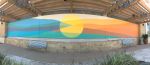 Abstract landscape mural | Murals by Avery Orendorf | The Shops at Arbor Walk in Austin