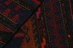 Vintage Afghan Kilim with Polychromatic Geometric Patterns | Area Rug in Rugs by Rug and Kilim. Item made of wool