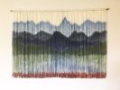 GLACIER PARK Mountain Art, Fiber Art, Landscape Tapestry | Wall Hangings by Wallflowers Hanging Art. Item made of oak wood with wool works with boho & mid century modern style