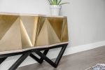 Facet Console | Console Table in Tables by Housefish | Private Residence | Denver, CO in Denver. Item made of wood with brass
