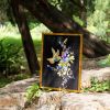 Hummingbird & Flower Framed Wall Art | Embroidery in Wall Hangings by MagicSimSim. Item compatible with art deco style