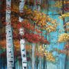 Golden Forest Trail | Original Acrylic Painting | Oil And Acrylic Painting in Paintings by DaggArt. Item composed of canvas compatible with traditional style