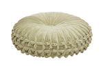 Velvet Round Cushion - Pistachio Green | Pillow in Pillows by Casa Amarosa. Item made of cotton