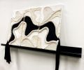 "Void" Triptych, FIber Art Wall Hanging | Tapestry in Wall Hangings by SOJA Art Studio. Item composed of canvas and fiber in minimalism or contemporary style