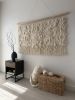 Wall Tapestry "Blanc de Blancs" | Wall Hangings by Tissage Sauvage. Item made of wood & cotton compatible with boho and contemporary style