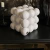 'Non-Ideal Cube Eggshell Effect' | Candle Holder in Decorative Objects by IRENA TONE. Item works with minimalism & eclectic & maximalism style